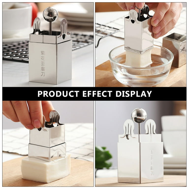 Square Grids Shaped Tofu Cutter Stainless Steel Slicer Manual