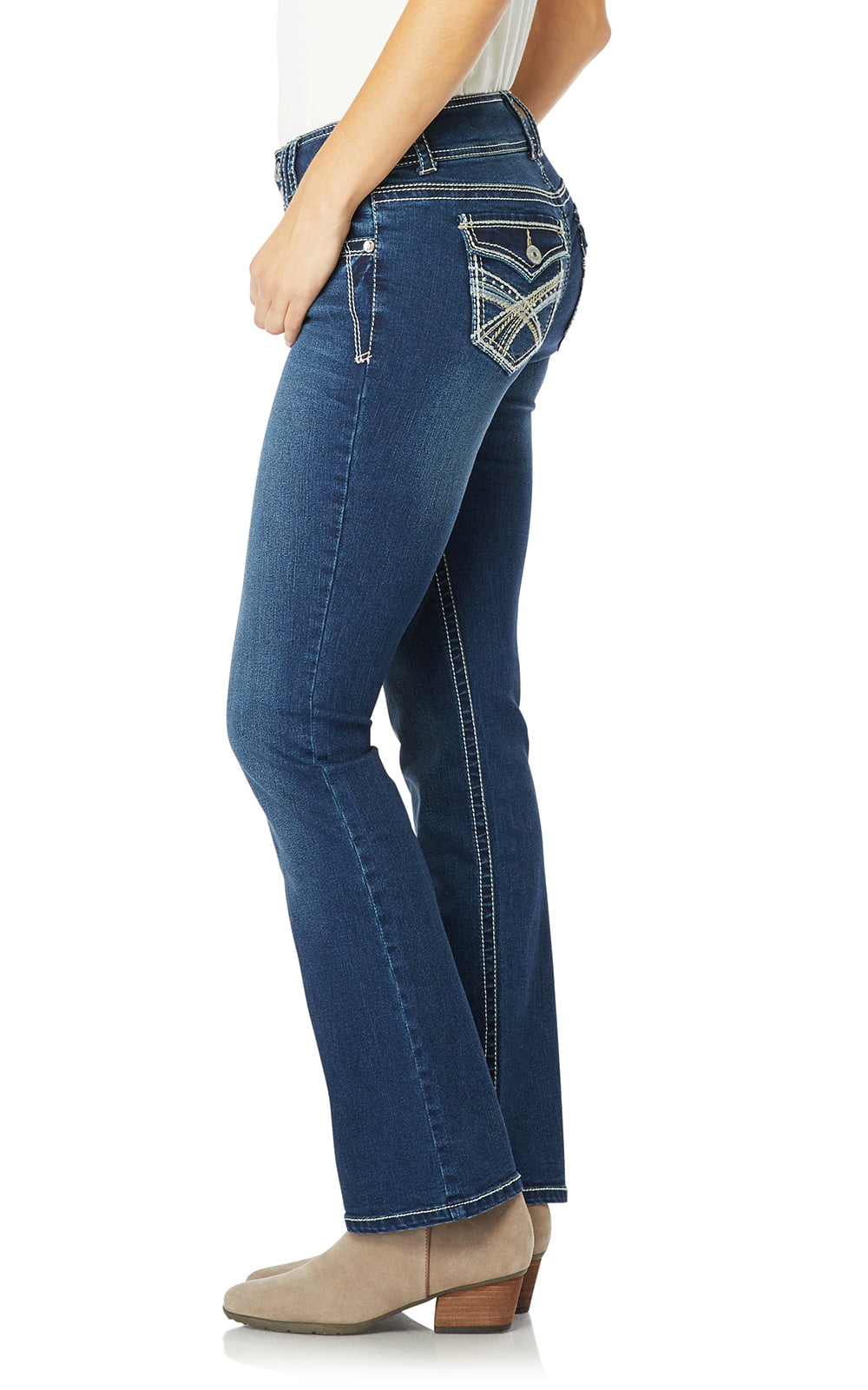 WallFlower Women's Luscious Curvy Bootcut Mid-Rise Insta Stretch Juniors  Jeans (Standard and Plus) - Walmart.com