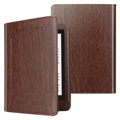 Fintie Folio Case for All-new Kindle Paperwhite 10th Gen 2018, PU Leather Shockproof Cover W/ Auto Sleep/Wake,Vin-Brown