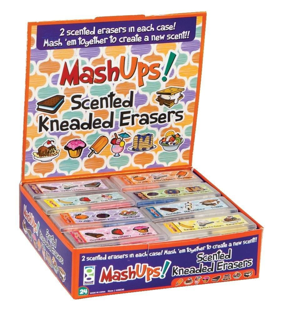 Geddes Mash Ups Scented Kneaded Erasers, 24 Pack (69836) MashUps