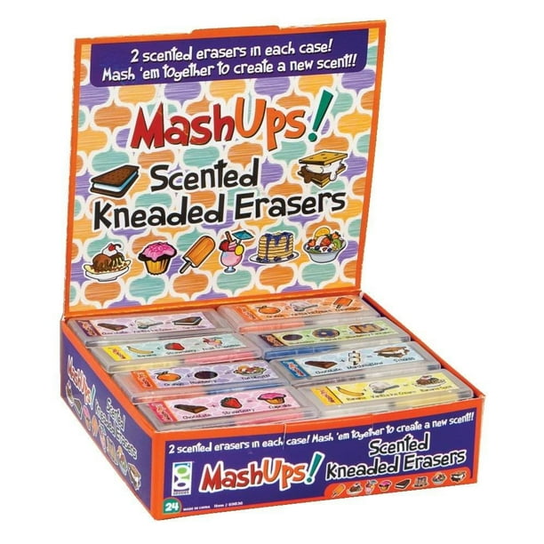 Geddes Mash Ups Scented Kneaded Erasers, 24 Pack (69836) MashUps NEW