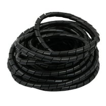 Unique Bargains 8mm Dia Flexible Spiral Tube Cable Wire Wrap Manage Cord Black 3.5 Meters Long