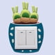 thumbnail image 4 of Pegatina de pared con interruptor de luz luminoso 3D, diseño de planta de dibujos animados, decoración de enchufes Conejo, 4 of 9