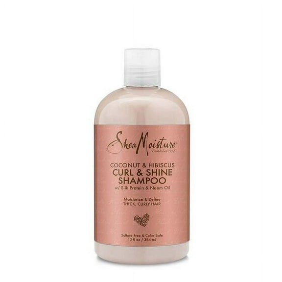 SHEA MOISTURE - COCONUT & HIBISCUS CURL & SHINE SHAMPOO 12 Oz. * BEAUTY TALK LA *