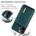 thumbnail image 2 of iPhone 12 Pro Max Wallet Case with Card Holder,Cover for iPhone 12 Pro Max 6.7" 2020, Allytech PU Leather Dustproof Kickstand Double Magnetic Clasp Removable Purse Cover for iPhone 12 Pro Max, Green, 2 of 10