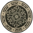 thumbnail image 2 of Safavieh Courtyard Cynthia Oriental Indoor/Outdoor Area Rug, Black/Sand, 7'10" x 7'10" Round, 2 of 9