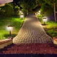 thumbnail image 5 of Luces solares para caminos – Paquete de 4 luces solares para exteriores, impermeables IP65, encendido/apagado automático, luces de jardín con energía solar de 10 a 40 lm, regulable, iluminac, 5 of 5