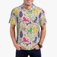 thumbnail image 4 of Vsdgher Colorful Poodle Dog Print Men's Short Sleeve Stretch Polo Shirt, Moisture-Wicking Performance Polo Shirt, 4 of 8