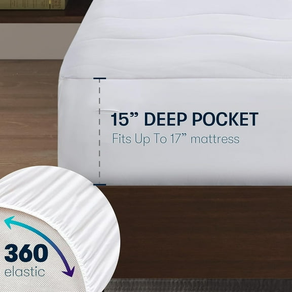 Heated Mattress Pad Twin XL - Deep Pocket, 10 Heat Settings, Auto Shut Off, ETL Certified, Machine Washable, White