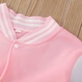 thumbnail image 6 of oqasdz Girls Coats and Jackets Trendy Casual Baseball Style Sporty Open Front Knit Stylish Cardigan for Outdoor Activities Outwear Size 1 Y-2 Y, 6 of 7