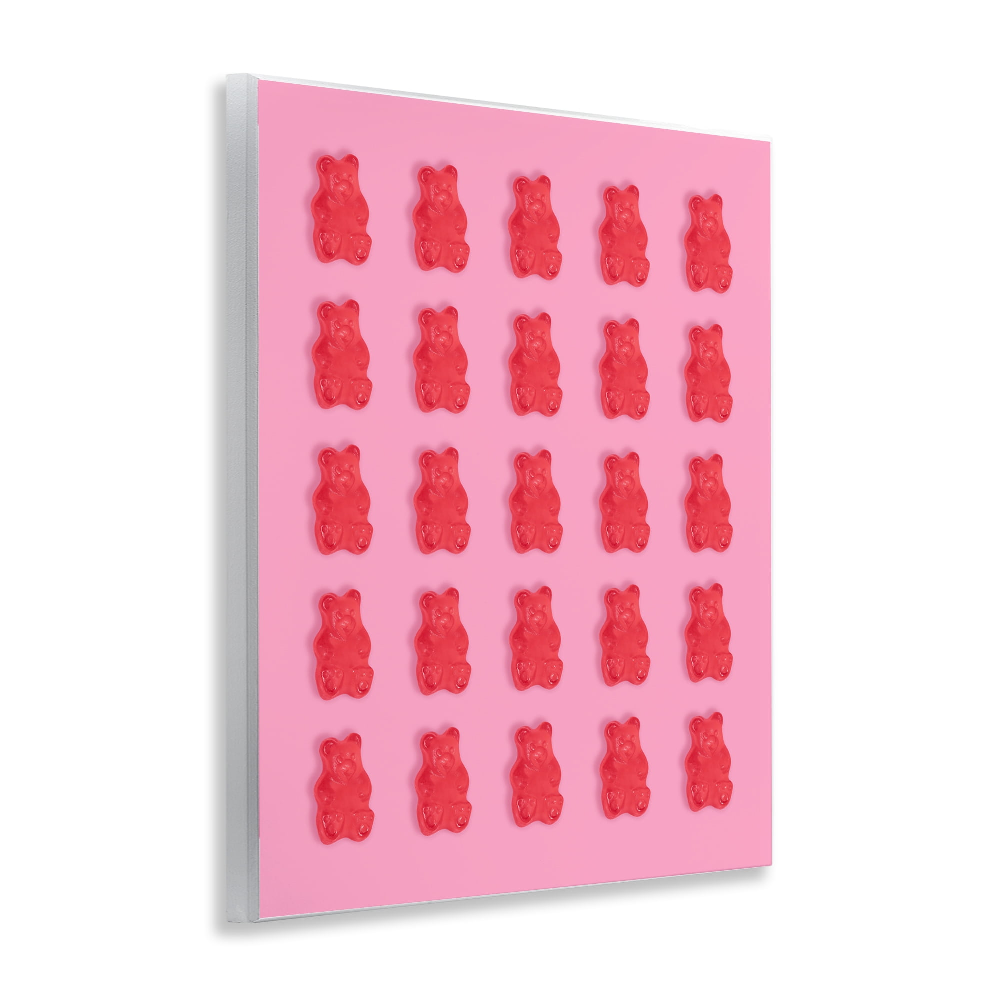 Stupell Industries Red Gummy Bears on Pink Wall Plaque Art, design by LISH Creative