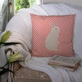 thumbnail image 3 of Carolines Treasures BB7965PW1414 New Zealand White Rabbit Pink Check Fabric Decorative Pillow, 14 x 14 in., 3 of 4