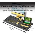 thumbnail image 3 of Large Mouse Mat Black Gaming Mousepad, Oversized Mouse Pads Long Desk Pad, Desktop Computer Pad Waterproof Non-Slip Rubber Base, 35.4 X 15.7 inch for Work/Game/Office/Home Science Formulas, 3 of 6