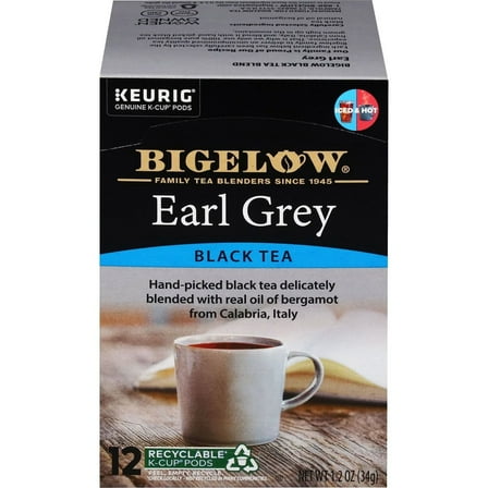 Bigelow Earl Gray Black Tea Single Serve K Cups - 12 ct (Packaging May Vary)