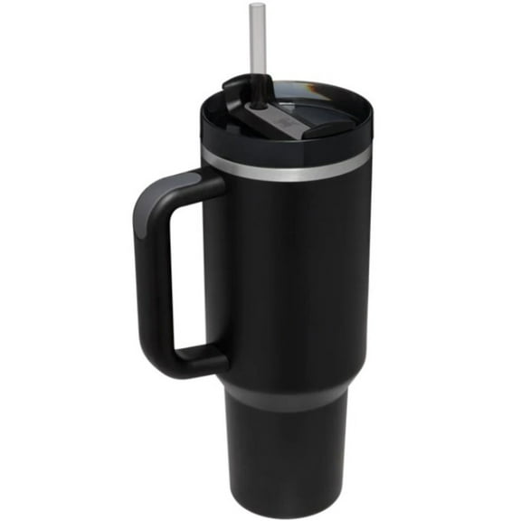 Stainless Steel Tumbler with Upgraded Handle and Straw