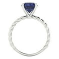 thumbnail image 4 of 2 ct Round Cut Simulated Blue Sapphire Solitaire Engagement Ring for Women in 18K White Gold, 4 of 5