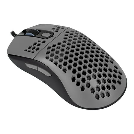 Arozzi - Favo AZ-FAVO-BKGY Lightweight Wired Optical Gaming Mouse - Gray