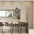 thumbnail image 6 of Vanity Art 1-Light Single Pendant Light with Metal Shade Lighting | Modern Fixtures Accent Ceiling Lights for Bedroom Entrance Doorway Dining Room Living Room Hallway Bathroom Pendants, 21101BK, 6 of 10