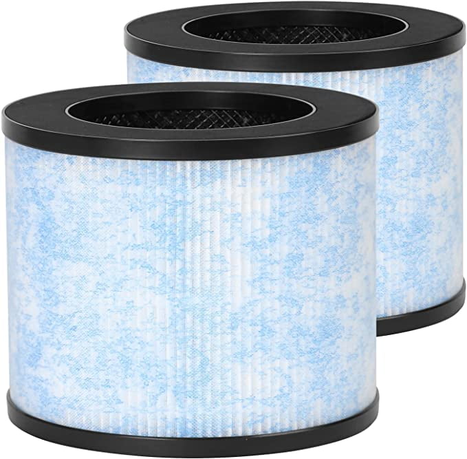 2 Pack F100 3in1 H13 True HEPA Replacement Filters Compatible with