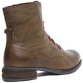 thumbnail image 3 of Josef Seibel Sanja 04 Women's Lace Up Leather Ankle Boot With Side Zip In Olive Size 10, 3 of 6