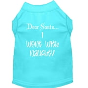 Christmas Screenprinted Dog Shirt, "Dear Santa, I Went With Naughty"