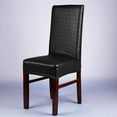 thumbnail image 2 of PU Dining Room Chair Cover Wedding Kitchen Decorative Protector Universal Size black, 2 of 7