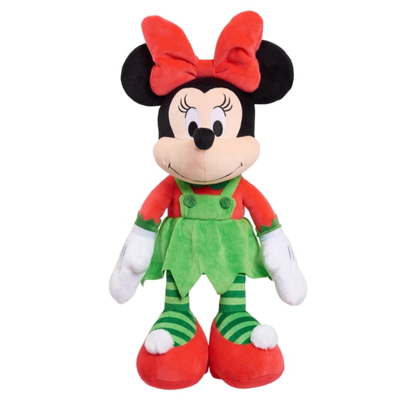 Disney Holiday 18-inch Large Plush, Minnie Mouse, Officially Licensed Kids Toys for Ages 2 Up, Gifts and Presents