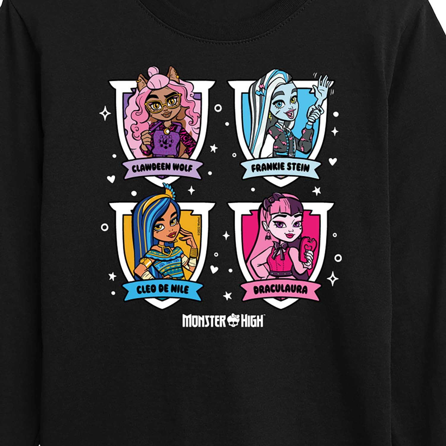Monster High - Character Grid - Toddler And Youth Long Sleeve Graphic T-Shirt