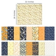 thumbnail image 5 of Soimoi 16 Pc Fat Quarter Bundle-FloralsPrint 18"x 22"DIY Patchwork-100% CottonPre-Cut Quilting Fabric Blue & Orange, 5 of 8