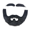 thumbnail image 3 of Barba postiza, disfraz, simulación de vello facial falso para Halloween, óperas, cumpleaños negro, 3 of 9