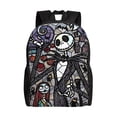 thumbnail image 1 of Goofa The Nightmare Before Christmas Pattern Large Capacity Backpack – Padded Laptop Compartment, Ergonomic Design for School, Work, Travel, and Outdoor Activities, 1 of 8