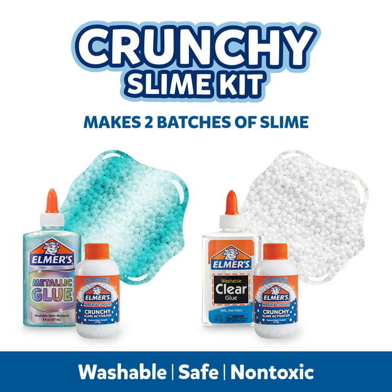 Elmer’s Fluffy Slime Kit Slime Supplies Translucent Color Glitter Glue  Activator