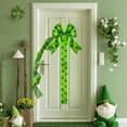 thumbnail image 4 of Honmine St. Patrick's Day Bow Decoration, Green Four Leaf Clovers Bow for Kitchen Cabinet Door, Festive Holiday Decor for Home, Party, and Seasonal Celebration, 4 of 8