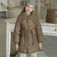 thumbnail image 3 of Adults' Casual Warm Jacket Solid Color Knitted Yarn Collar Button Thickened Mid Length, 3 of 5