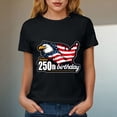 thumbnail image 6 of CAICJ98 250th Anniversary USA Shirt for Women 250 Years of Freedom American 1776 2026 T-Shirts for Women (Black,XL), 6 of 8