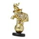 thumbnail image 3 of Estatua de elefante de resina coleccionable, decorativa, hecha a mano, figura de animal de moda Oro, 3 of 9