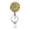 Gold, variant on Keychains Retractable Badge Holder for Teachers and Students Lightweight Card Reel with Key Ring and Belt,1.26 inch,Orange