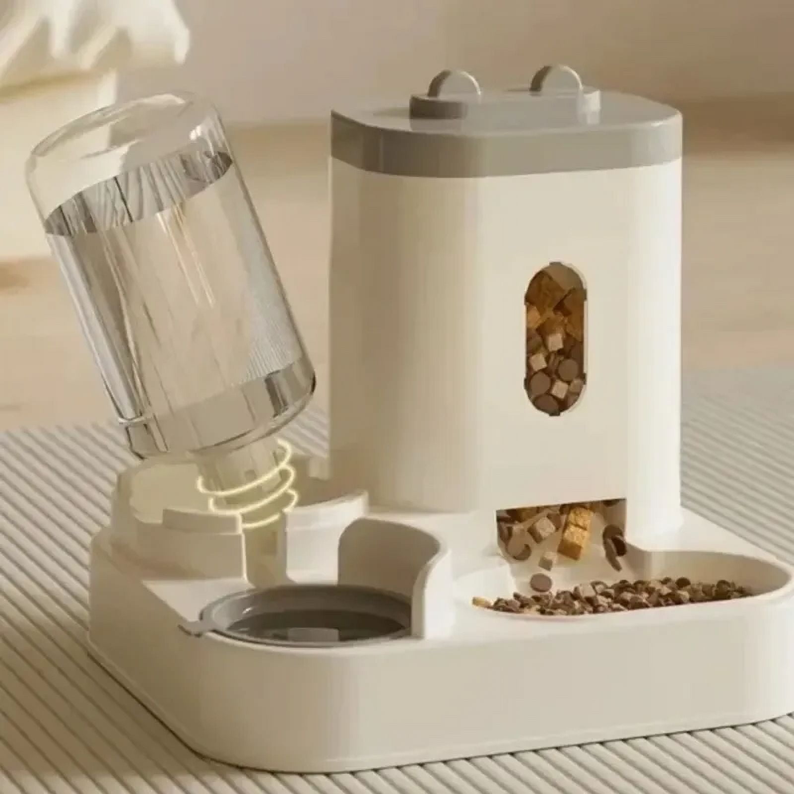 New Automatic Feeder Dog Cat Food Bowl With Water Fountain Large Capacity Pet Food Storage Dispenser Container Puppy Pet Accessories