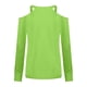 thumbnail image 5 of Camiseta de manga larga con cuello en V para mujer a la moda, blusa holgada con hombros descubiertos y estampado navideño de otoño Fridja  FKASFK3712, 5 of 5