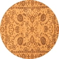 thumbnail image 1 of Ahgly Company Indoor Round Oriental Orange Modern Area Rugs, 6' Round, 1 of 4