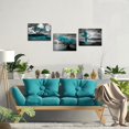 thumbnail image 2 of Hieng 3 Panel Tree Canvas Wall Art Black and White Teal Tree with Full Moon Painting Pictures Prints Artwork for Living Room Bedroom(only canvas), 2 of 6