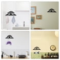 thumbnail image 6 of Iron Wall Mounted Hook Hangers 10-Hook Decorative Organizer Rack for bag Clothes Key Scarf Hanging Holder with Screws Black Tree of Life 115x250mm., 6 of 7
