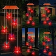 thumbnail image 5 of Solar Powered Wind Chimes Light, Cardinal Red Bird Wind Belles Lights Outdoor LED IP66 Waterproof for Yarden Garden Decoration, 5 of 9
