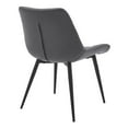 thumbnail image 4 of Armen Living Loralie Gray Faux Leather and Black Metal Dining Chairs - Set of 2, 4 of 6