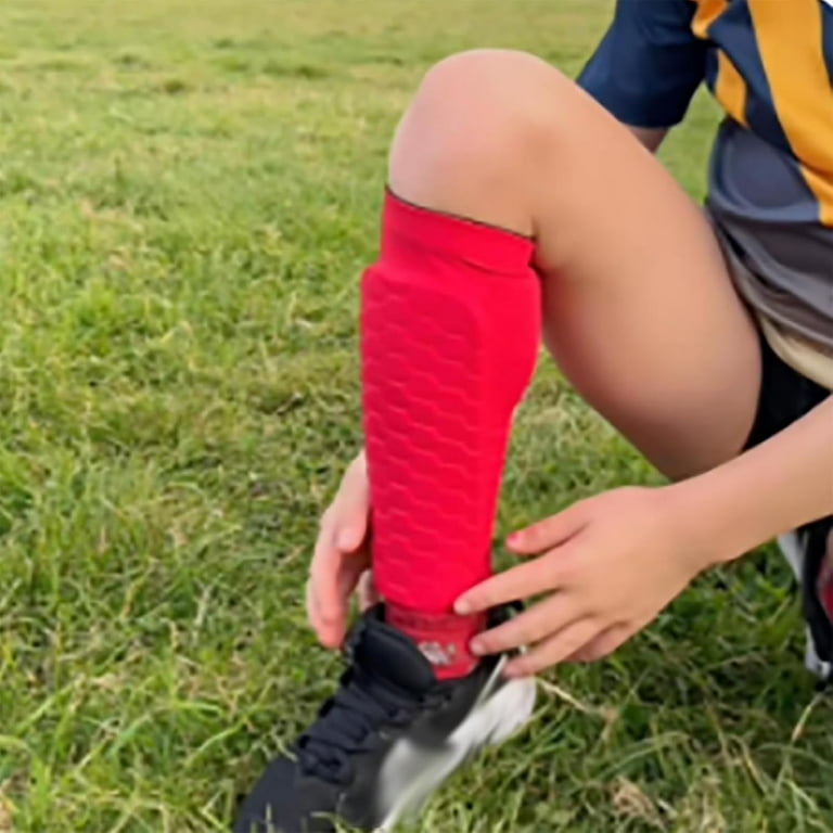 Protège-Tibias Shin Defender à Coques Alvéolées - Manche De Compression Élastique Et Respirant, Idéal Pour Football, Ski, Snowboard, Basket Et Hockey