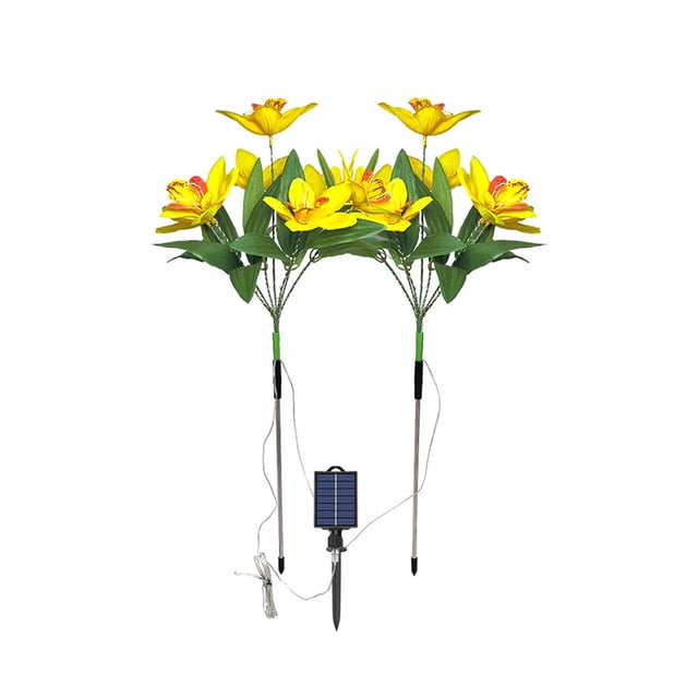 TIMIFIS Decorative Lights Solar Flower Lights Outdoor, Solar Flowers Garden Decorative Lights LED Stake Lights Auto On/Off Bright up to 8 Hrs Lighting & Ceiling