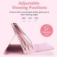 thumbnail image 4 of 7-Color Backlit Bluetooth Keyboard Folio with Pencil Holder for 11-inch iPad Air M2/M3/M4 (2024/2025/2026), iPad Air 4th & 5th Generation，Pink, 4 of 16