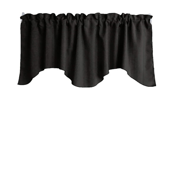 Stretch Velvet Solid Scalloped Window Valance 58" Wide / 20" Tall
