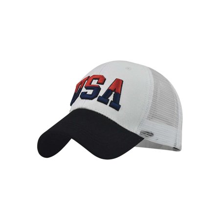 

Dadaria Womens Hats with Brim American Independence Day Washed Baseball Cap Outdoor Soft Top Cap White One Size Women