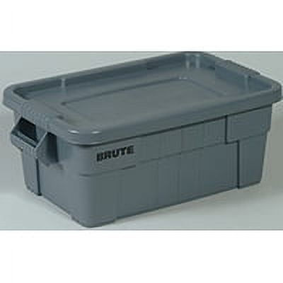 Rubbermaid Brute 1836781 Storage Tote with Lid, Gray
